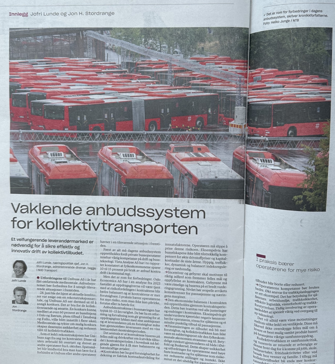 Bildet viser en avisside