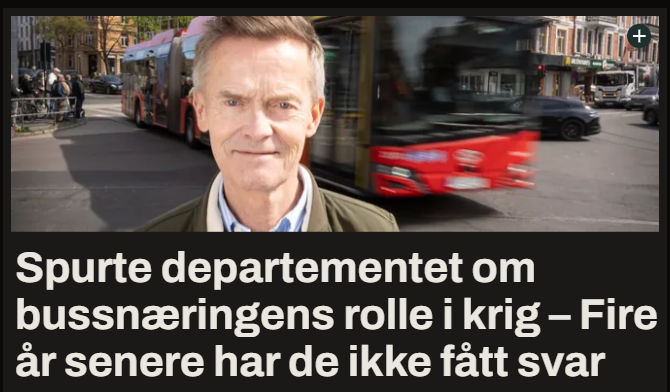 Bilde fra forsiden til Teknisk Ukeblad - Jon Stordrange med buss i bakgrunn og tittelen på saken