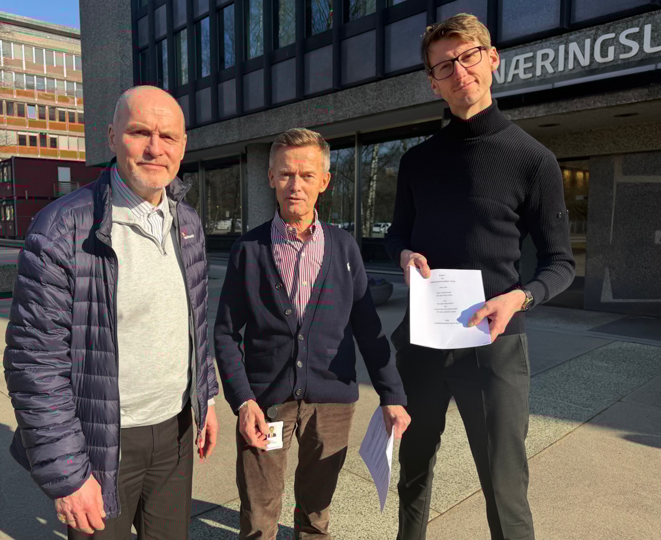 Representanter for Fellesforbundet, Yrkestrafikkforbundet og NHO Transport